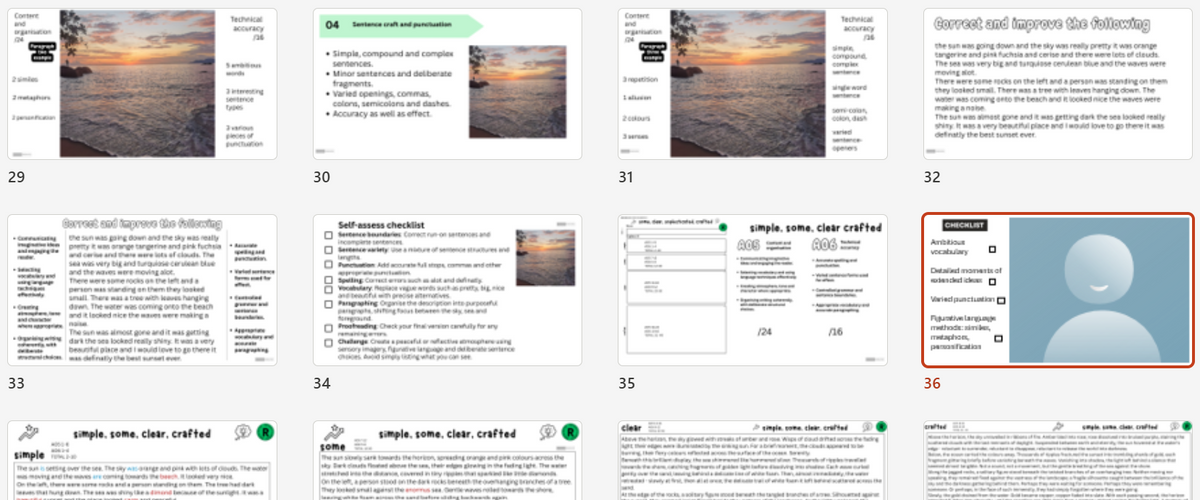 AO5: Content and organisation – Develop engaging ideas, effective structural choices and a clear, controlled response that meets the demands of the task.