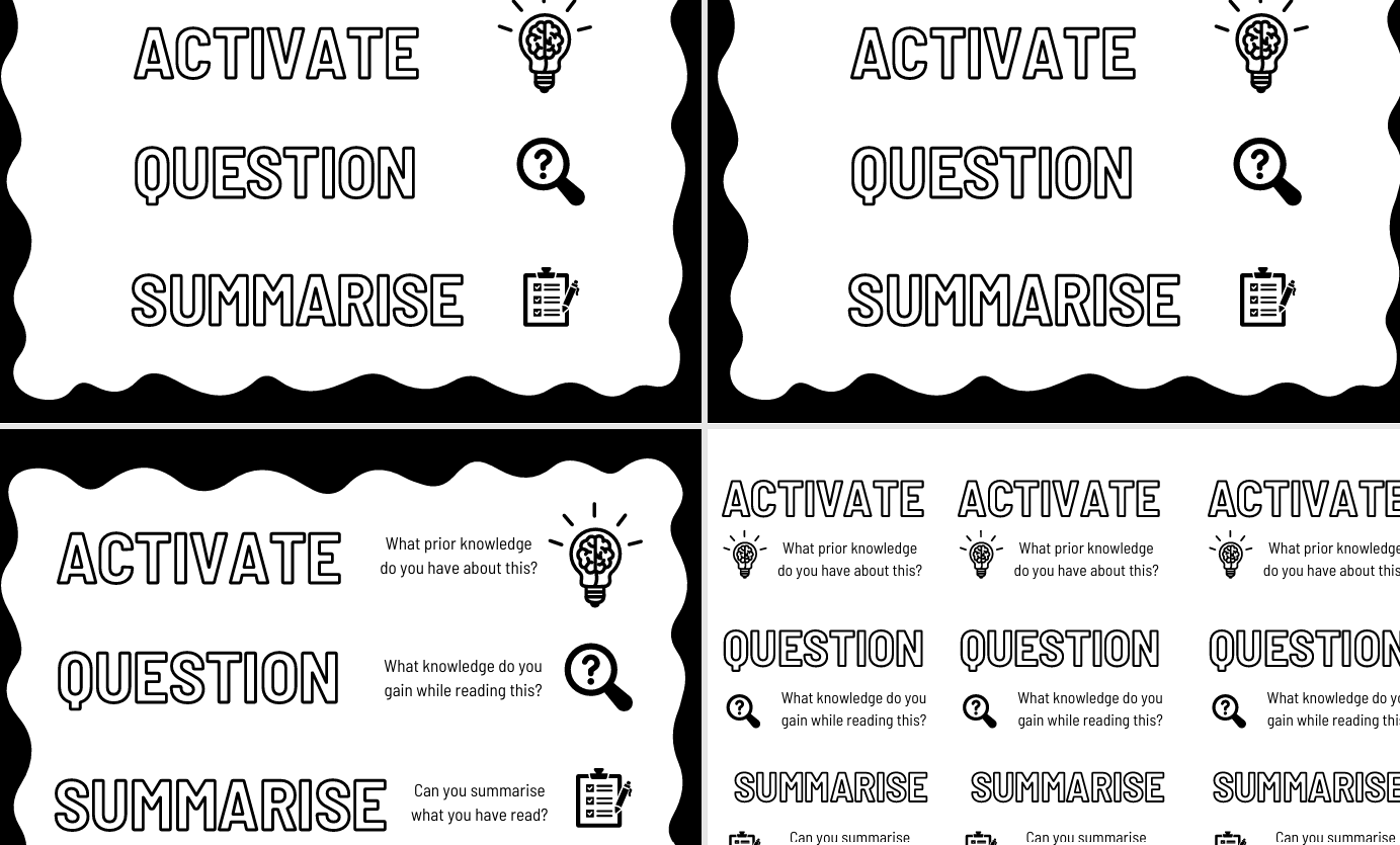 Literacy: Activate Question Summarise Resource