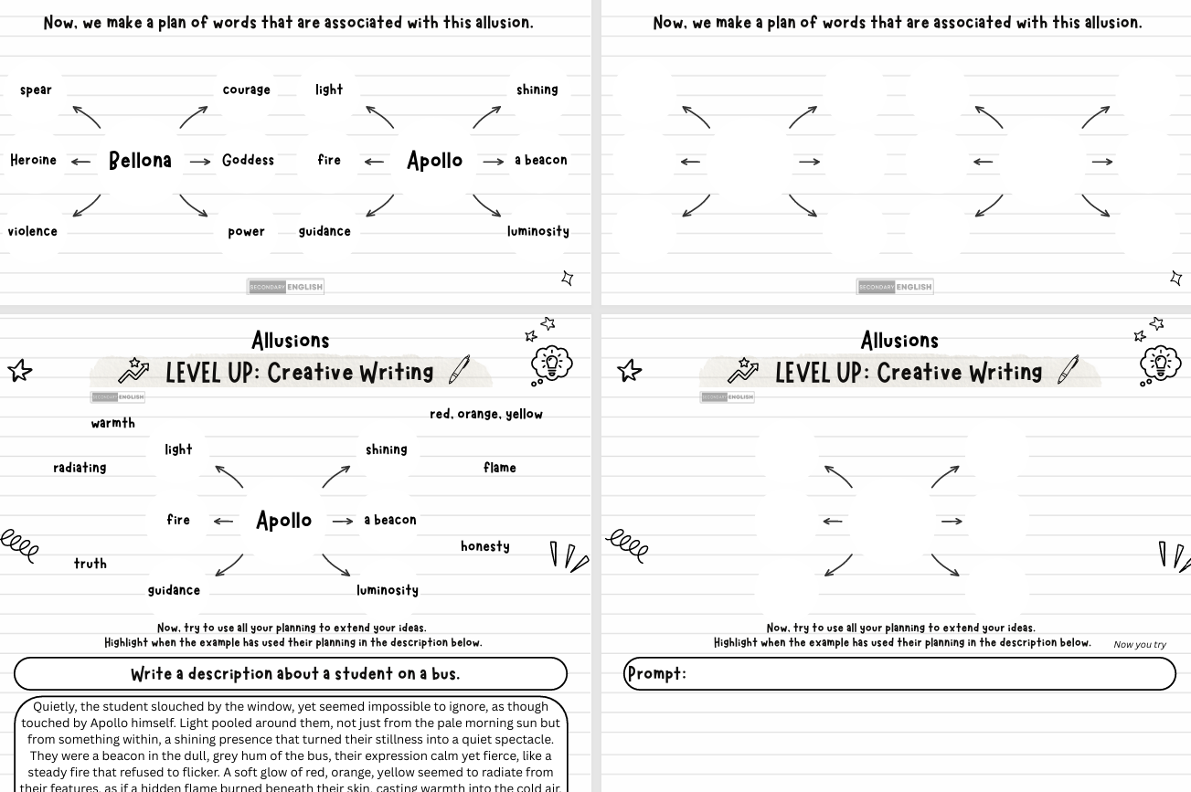 Allusions in Creative Writing: Semantic Fields and Extended Metaphors