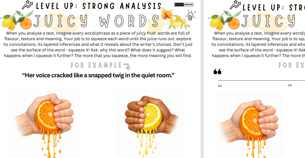 Word Analysis: JUICY Words