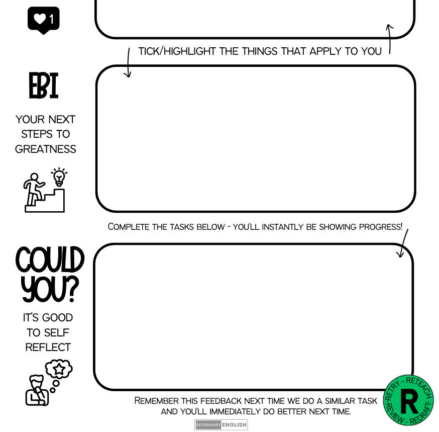 Whole Class Feedback Snapshot Resource