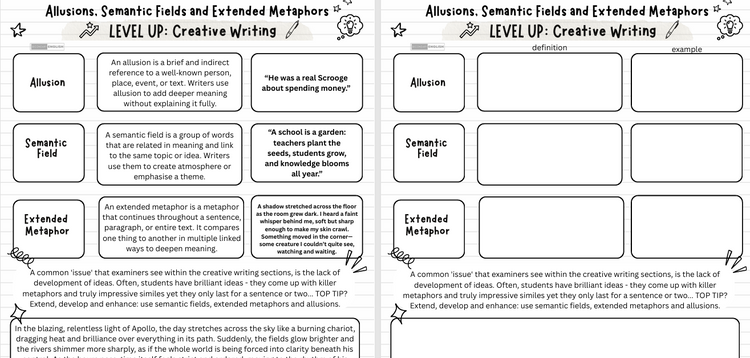 Creative Writing Skills for Secondary English