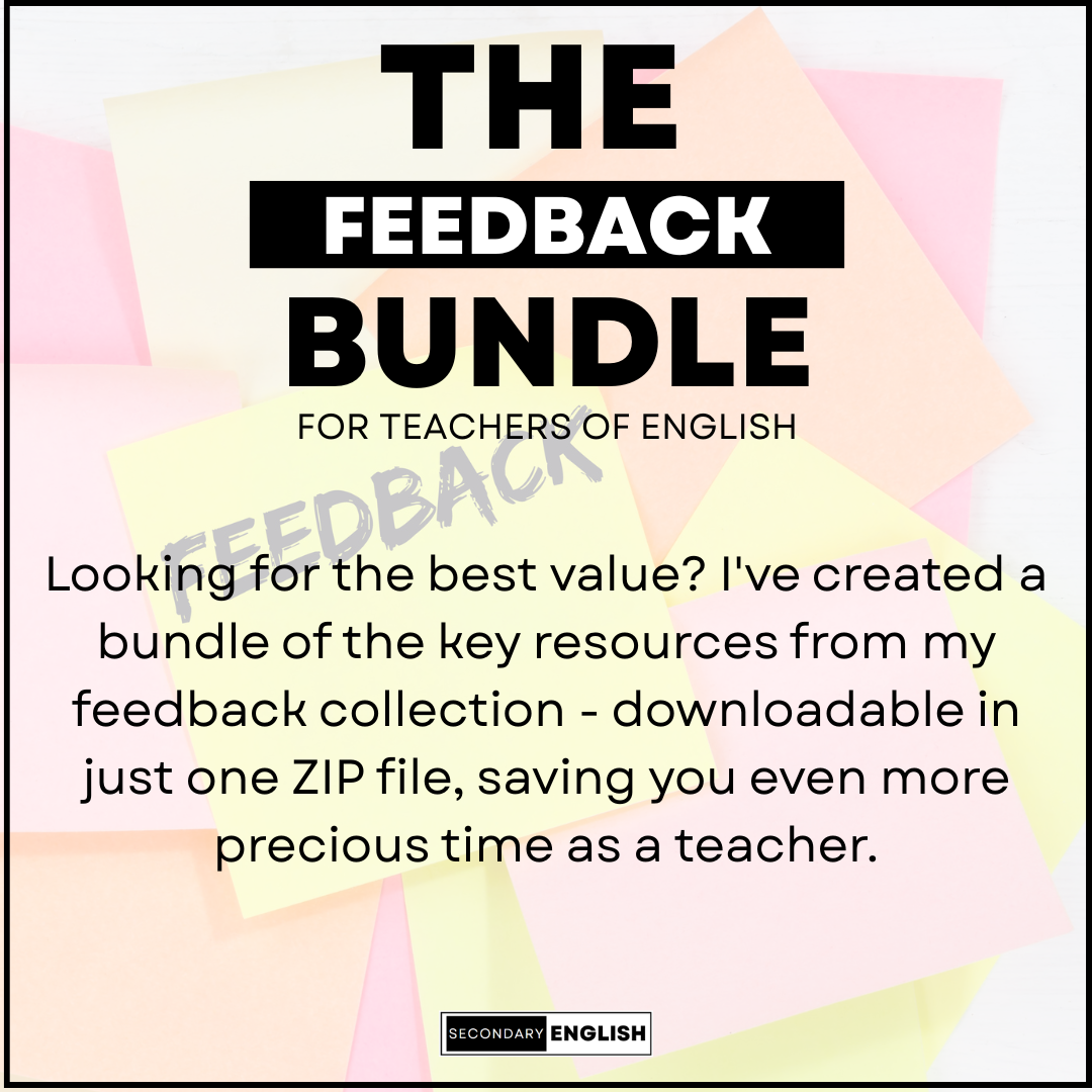 Looking for the best value? I've created a bundle of the key resources from my feedback collection - downloadable in just one ZIP file, saving you even more precious time as a teacher.