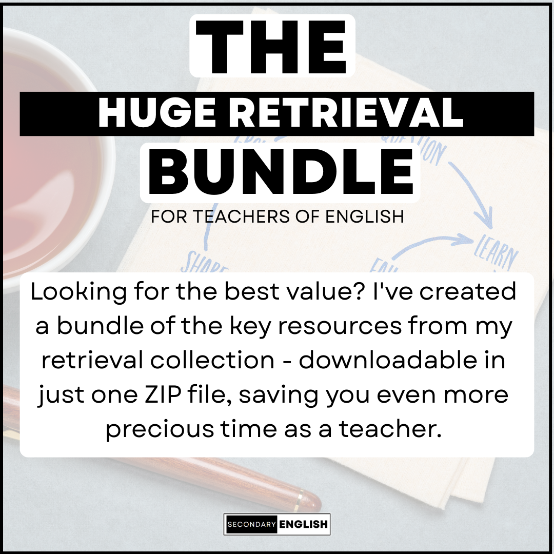 The HUGE Retrieval Bundle for English Teachers