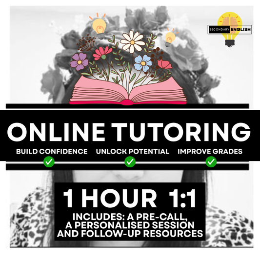 1:1 online English tutoring (GCSE and KS3) students, helping learners build confidence, develop essential skills and make genuine progress in English Language and English Literature.