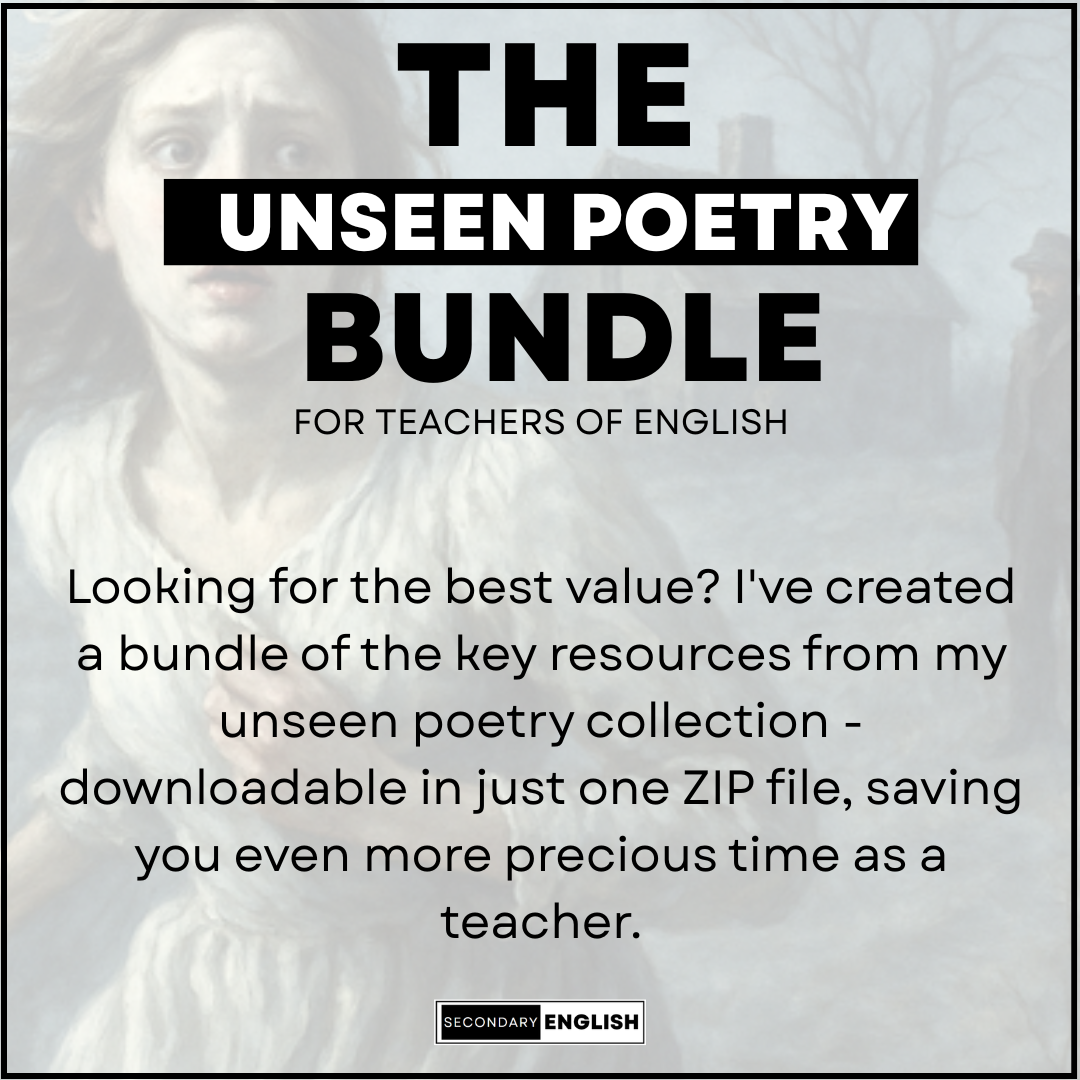 The Unseen Poetry Bundle for English Teachers