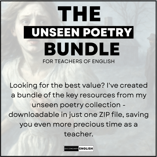 The Unseen Poetry Bundle for English Teachers