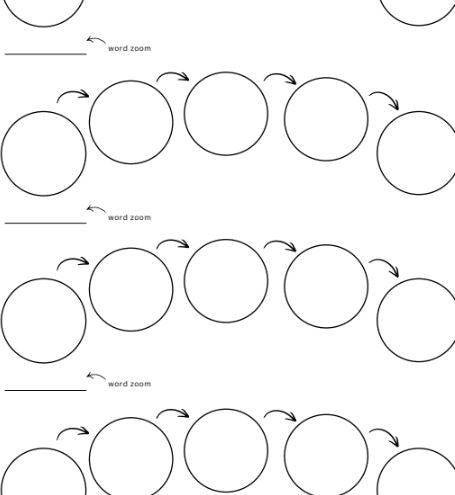 Template with circular shapes and directional arrows on a white background
