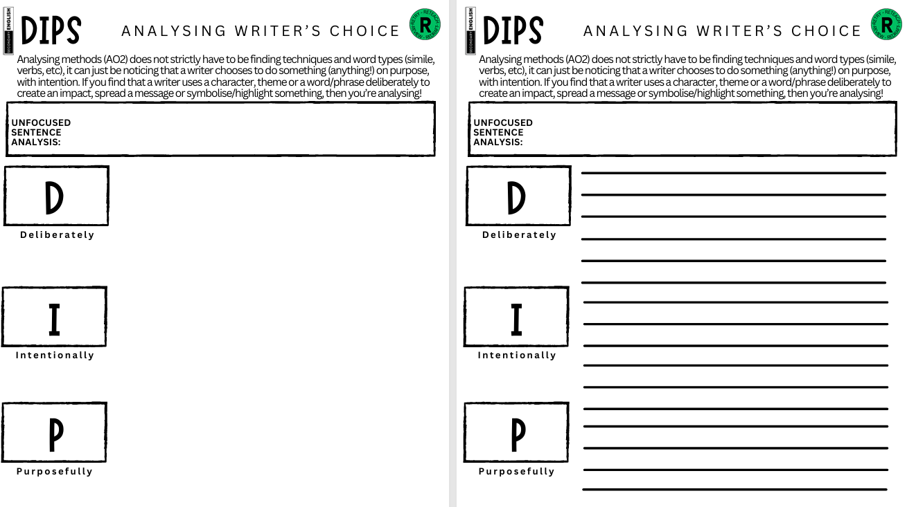 DIPS: Analysing Writer's Choice