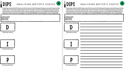 DIPS: Analysing Writer's Choice