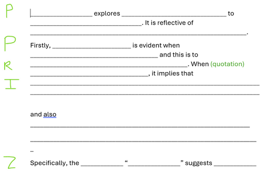 PRIZEC Literature Analysis Writing Framework
