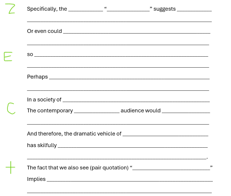 PRIZEC Literature Analysis Writing Framework