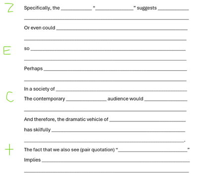 PRIZEC Literature Analysis Writing Framework