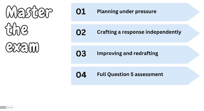 Phase 3 - Master the Exam - Creative Writing: Mini SOW - 37 slides