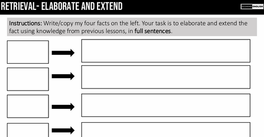 Retrieval: Elaborate and Extend Task