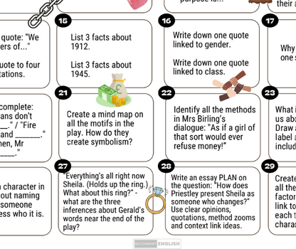 Daily Drills: An Inspector Calls. Revise, retain, recall.