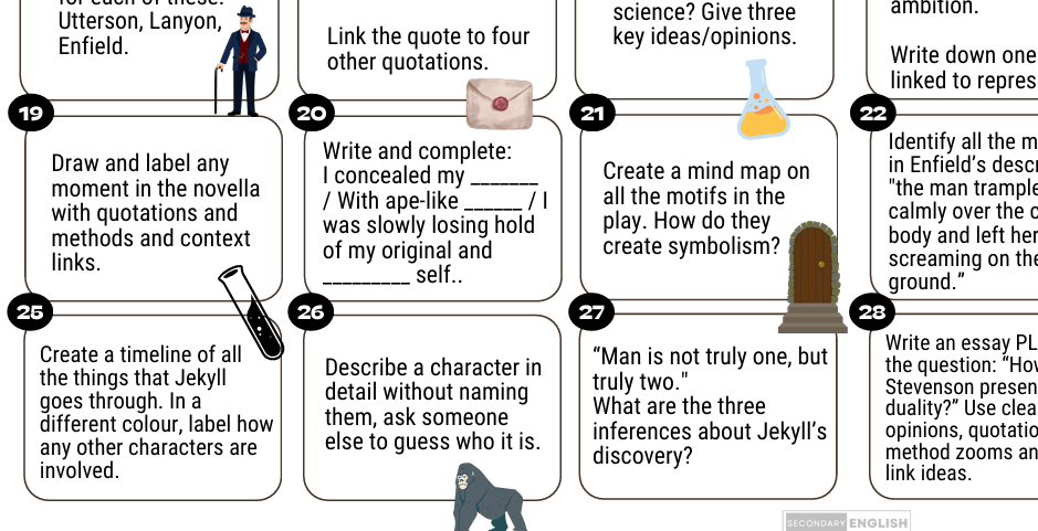 Daily Drills: Jekyll and Hyde. Revise, recall, retain. 