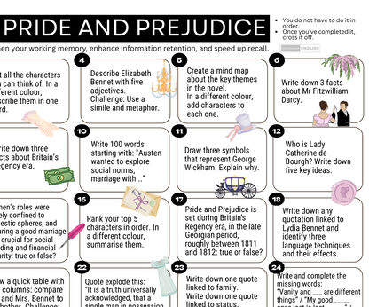 Daily Drills: Pride and Prejudice. Revise, recall, retain.