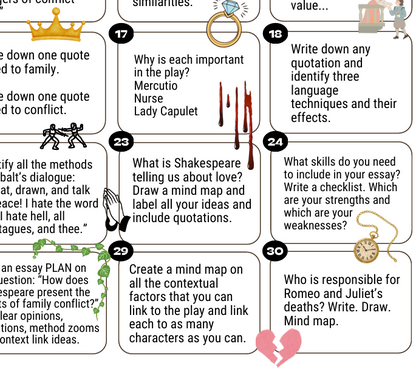 Daily Drills: Romeo and Juliet. Revise, recall, retain.