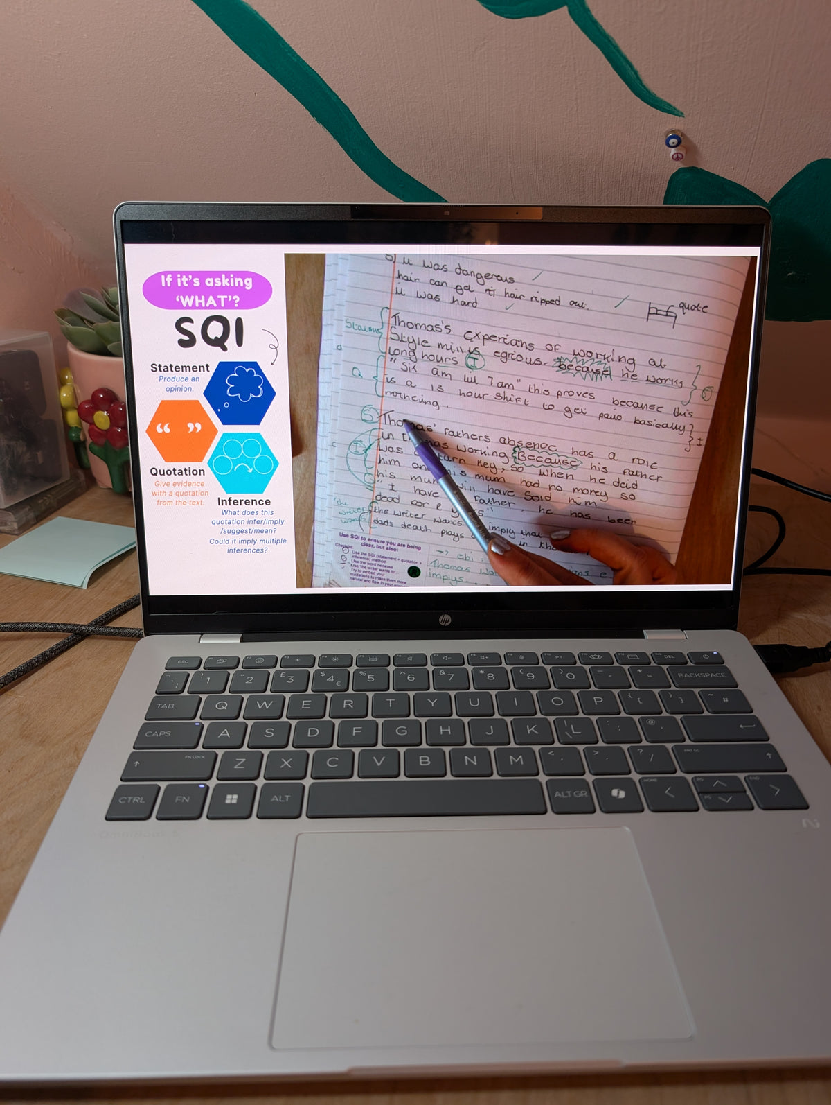 Secondary English Visualiser & Cameo PowerPoint Template Bank