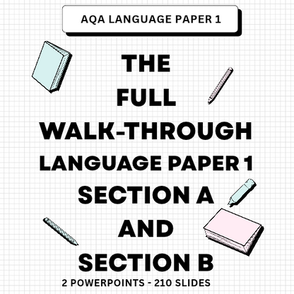 FULL Language Paper 1 Section A and B Walk-Through SOW (AQA) english teacher resource download 