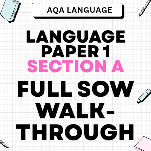 The Full Language Paper 1 SOW Walk-Through Reading Section A (AQA) - 101 slides