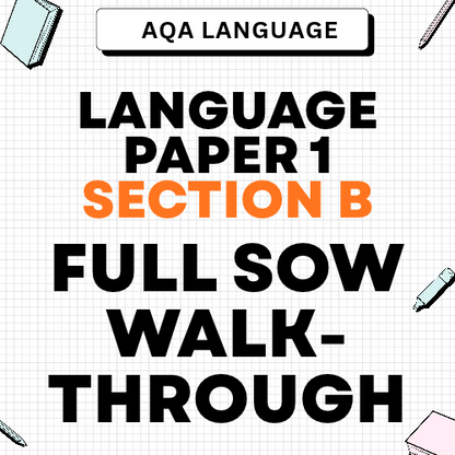 The Full Language Paper 1 SOW Walk-Through Creative Writing Section B (AQA) - 109 Slides