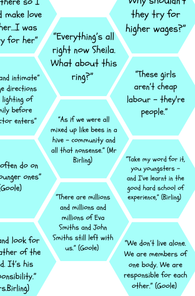 an inspector calls hexagon game english gcse teacher resource