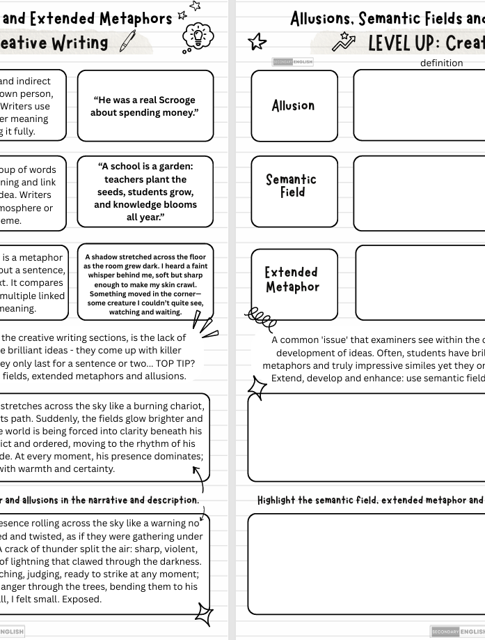 Allusions in Creative Writing: Semantic Fields and Extended Metaphors