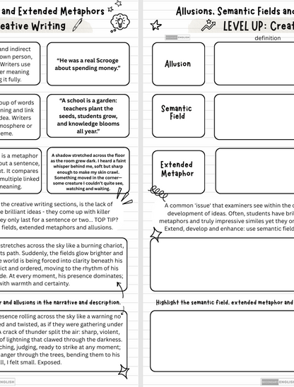 Allusions in Creative Writing: Semantic Fields and Extended Metaphors