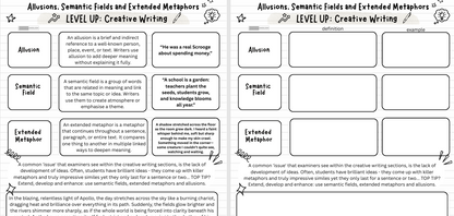 Allusions in Creative Writing: Semantic Fields and Extended Metaphors