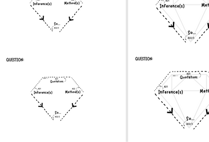 Two diamond-shaped diagrams with text on a white background