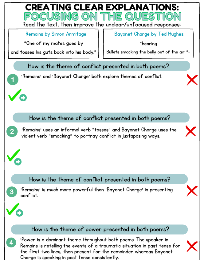 Clear Explanations: Focusing on the Question (8)
