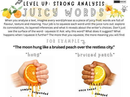 Word Analysis: JUICY Words