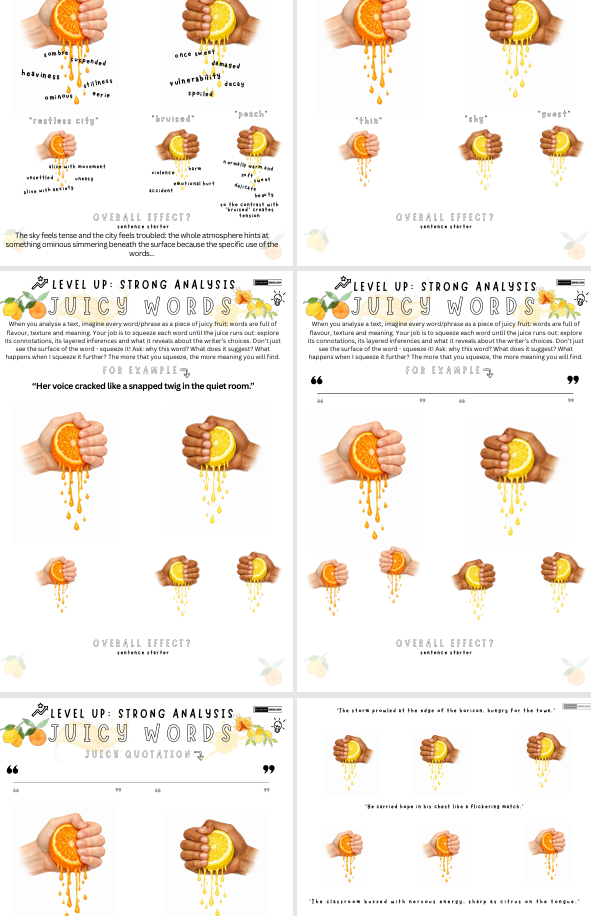 Word Analysis: JUICY Words