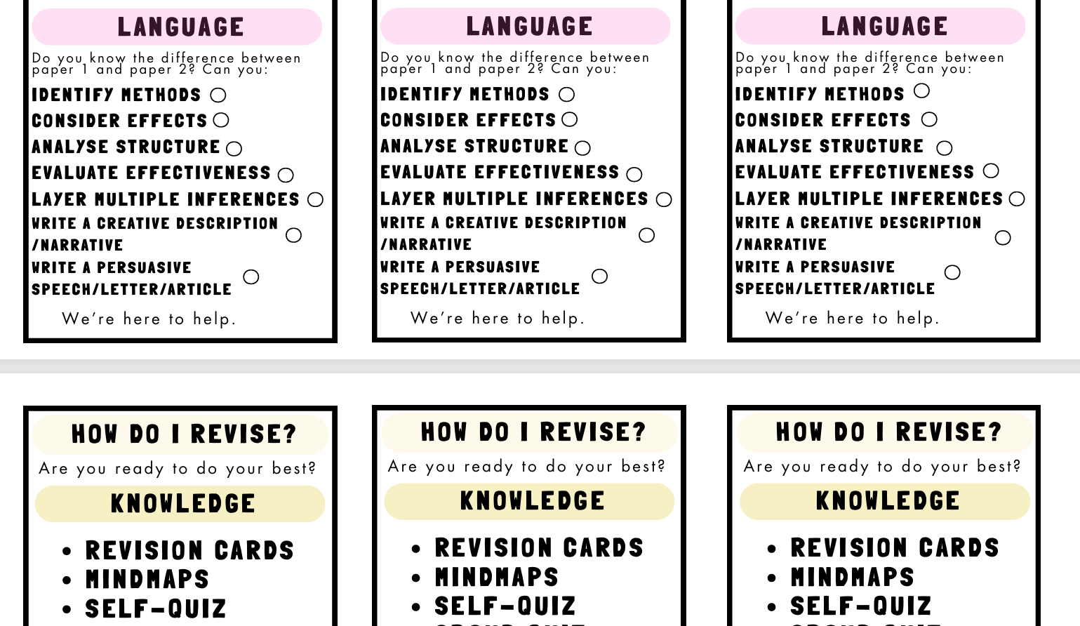 KS4 Revision Checklist GCSE English