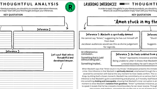 layering inferences thoughtful analysis english teacher classroom resources