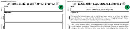 LANGUAGE AO5 Creative Writing Level Ladders - Various Levels of Answer: Some, Clear, Sophisticated, Crafted.