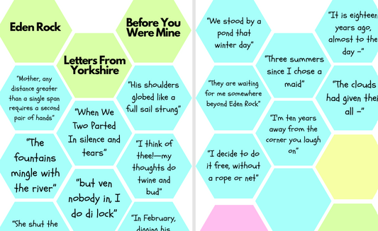 Anthology Poetry: Love and Relationships hexagon game for english revision