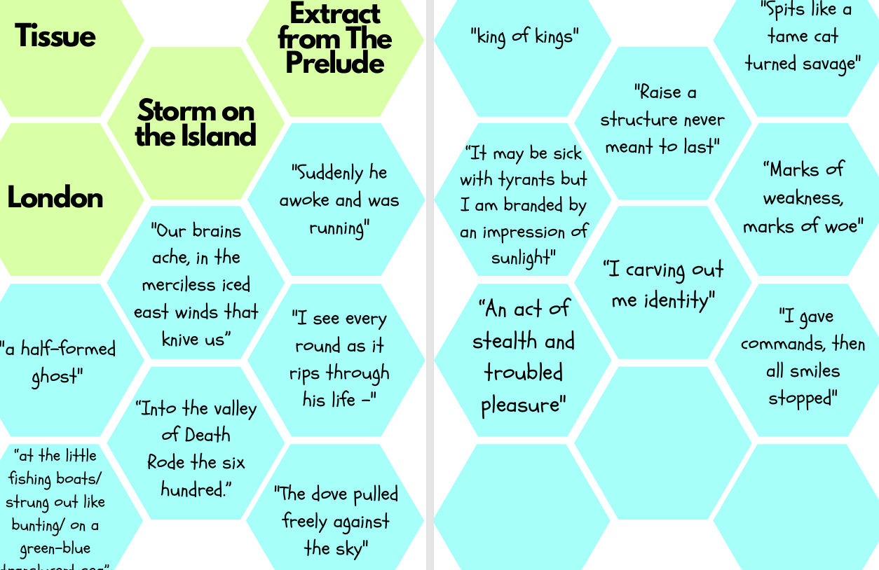 Anthology Poetry: The Hexagon Game