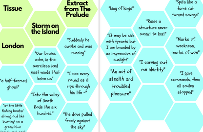Anthology Poetry: The Hexagon Game