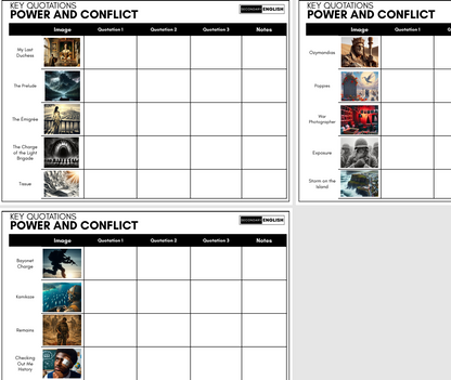 Anthology Poetry: P+C Quotation Grids with Images