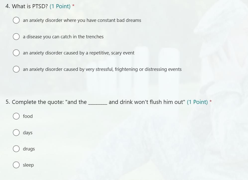 Anthology Poetry: P+C Quizzes for Teams