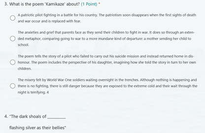 Anthology Poetry: P+C Quizzes for Teams