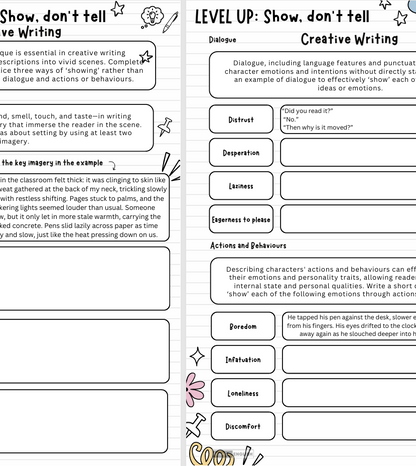 Creative Writing: Show, Don't Tell