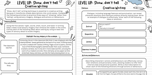 Creative Writing skills: Show, Don't Tell