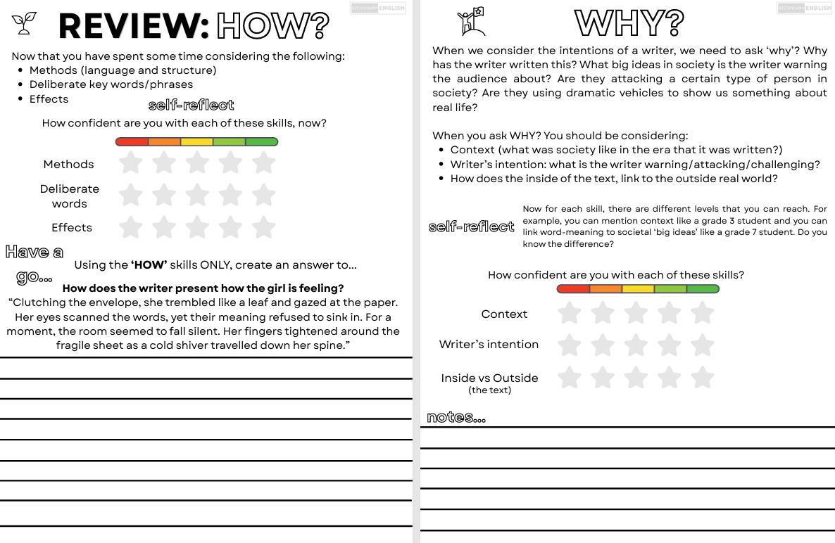 The Student Secondary English BOOKLET