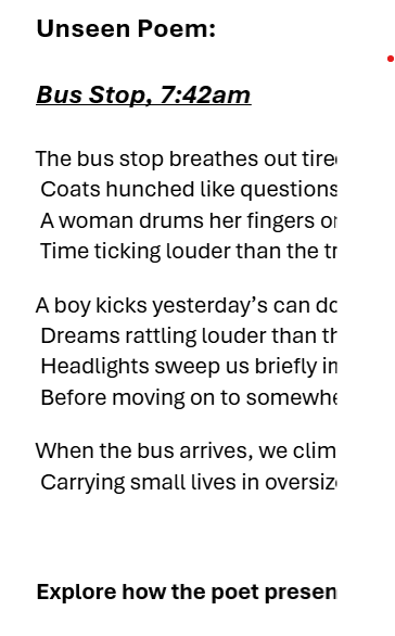 Unseen Poetry: Two Poems and SMILE Example Analysis