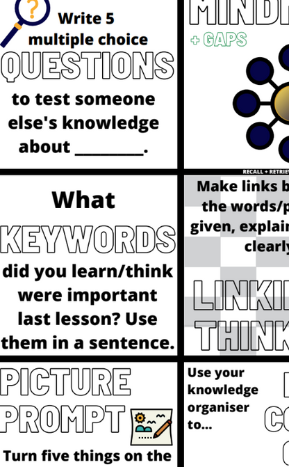 Using Knowledge Organisers CPD teacher BUNDLE