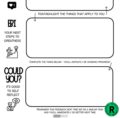 Whole Class Feedback Snapshot Resource
